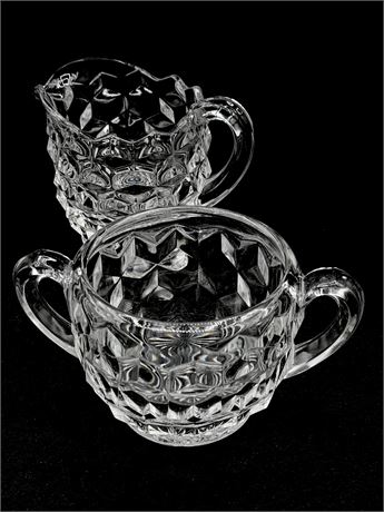COLONY ~ Whitehall Clear ~ Creamer & Open Sugar