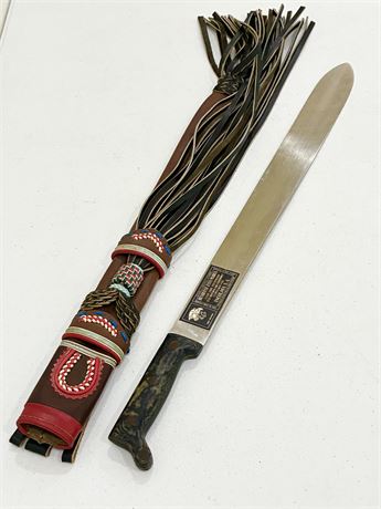 INCOLMA S.A. ~ Vintage Colombian Machete With Leather Sheath