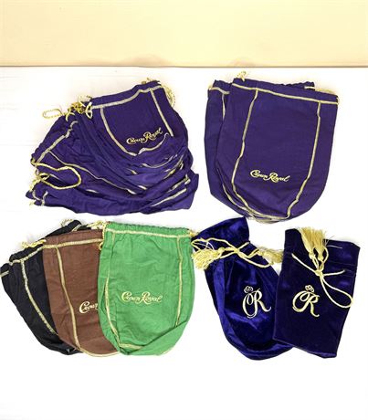 Crown Royal Drawstring Bag Lot - 21 Total