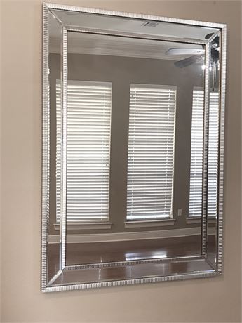 Metal Bevel Framed Mirror