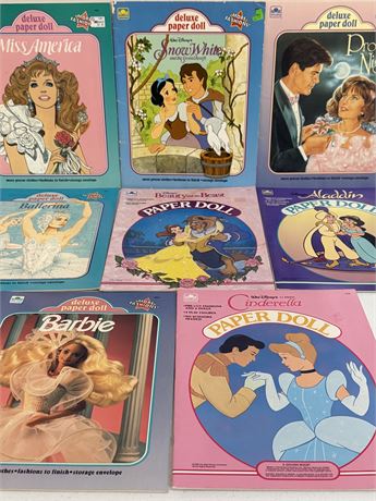 GOLDEN ~ 8 Assorted Paper Doll Books