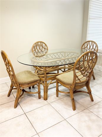 LANEVENTURE ~ Rattan 5-Piece Dining Set