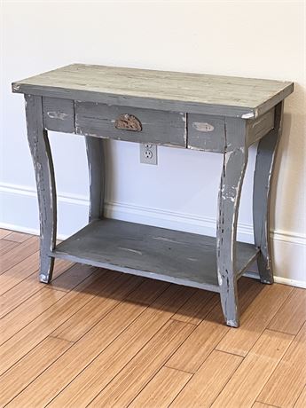 Rustic Farmhouse Solid Wood Accent Table