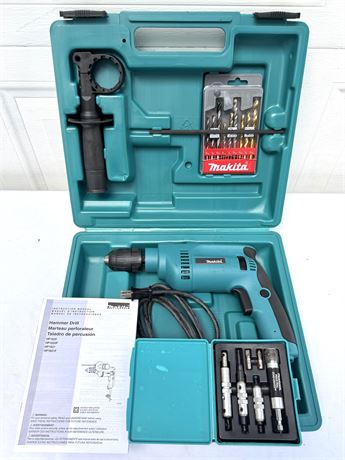 Makita Hammer Drill with Industrial Quad-Driver Set