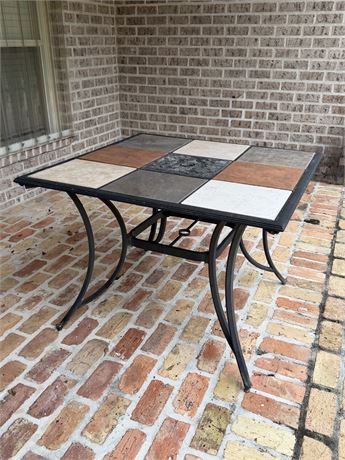 Aluminum & Tiles Patio Dining Table