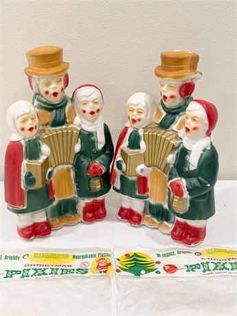 POLORON ~ Pair (2) Lighted Christmas Pixies