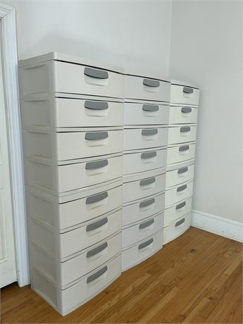 STERILITE ~ Set Of 6 ~ 4-Drawer Stackable Units