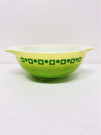 Vintage Pyrex Green Dot Cinderella Bowl