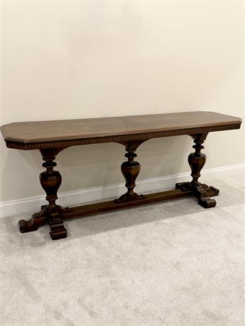 Antique Solid Wood Carved Console Table