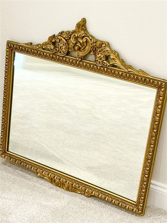 Vtg Wood Gold Ornate Mirror ~ 1941