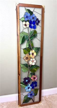 Hand Made Flower Stained Glass Panel 1