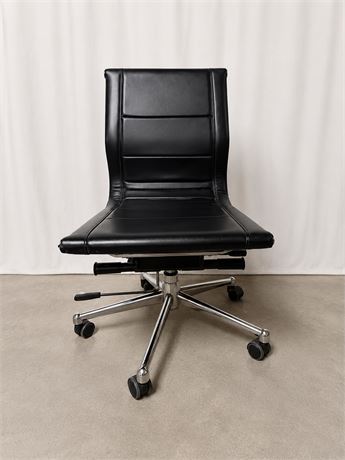 Black Faux Leather Office Chair