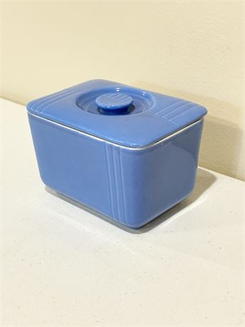 HALL CHINA CO ~ Vintage Art Deco Glazed Ceramic Lidded Refrigerator Dish