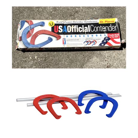 New in Box St. Pierre USA Official Contender Horseshoes Game