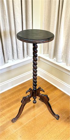 Antique Barley Twist Pedestal Side Table