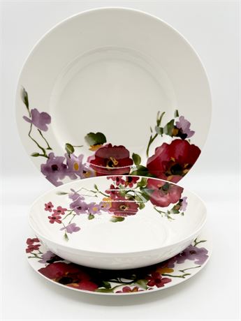 MIKASA ~ Garden Palette Bouquet ~ 3 Piece Service For 6