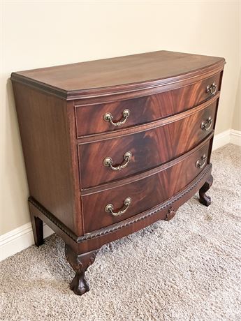 Chippendale-Style Mahogany Bow-Front Dresser