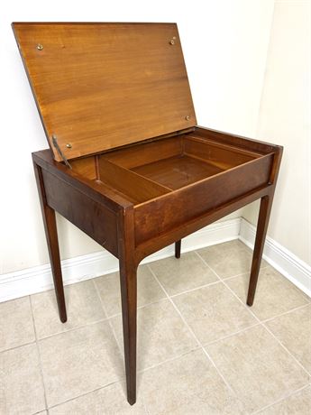 Vintage Solid Wood Lift Top Writing Desk