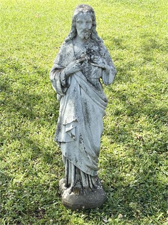 Concrete Sacred Heart of Jesus Statue
