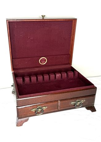 NAKEN Wood Silverware Chest - Tarnish Proof