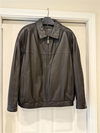 ROUNDTREE & YORKE ~ Men’s XL Dark Brown Leather Jacket