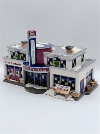 DEPT. 56 ~ “Reindeer Bus Depot“ Ceramic Village