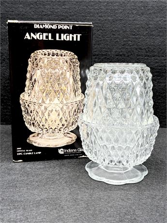 INDIANA GLASS ~ 2-Pc Fairy / Candle Lamp