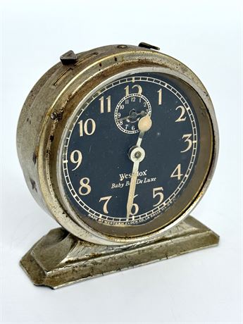Antique Westox Baby Ben De Luxe Alarm Clock