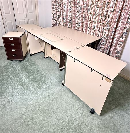 Koala Cabinet Australian Sewing and Craft Station Table - Folds up For Storage