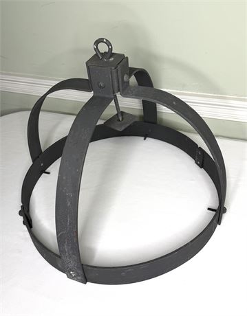 Heavy Hanging Rustic Industrial Style Dome/Crown Iron Pot Rack
