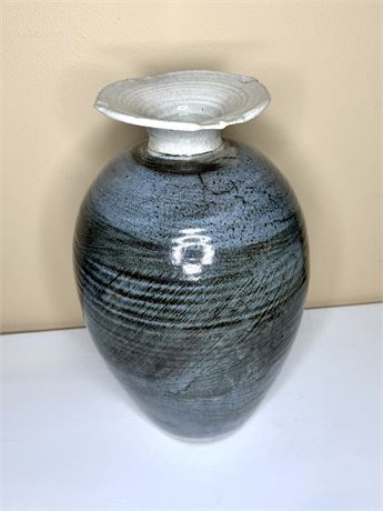 Large Stoneware Vase - Almost 18" Tall - S. Burrow ‘91