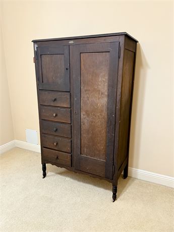 ***PROJECT PIECE*** ~ Vtg Solid Wood Wardrobe
