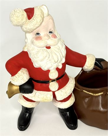 Vintage Atlantic Mold Ceramic Santa Clause with Toy Bag