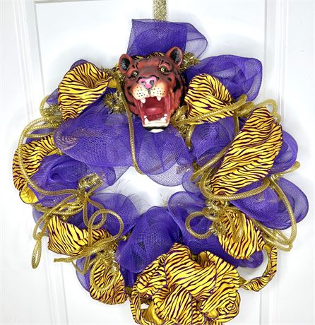 “ Geaux Tigers” LSU Wreath