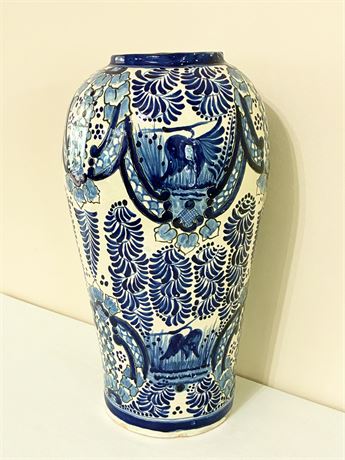 PUEBLA TALAVERA ~ Uriarte ~ Large Glazed Terracotta Decorative Jar