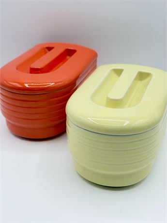 HALL ~ Westinghouse ~ Pair (2) Leftovers With Lids