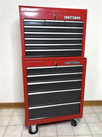 Craftsman Two-Part Rolling Tool Chest with Keys