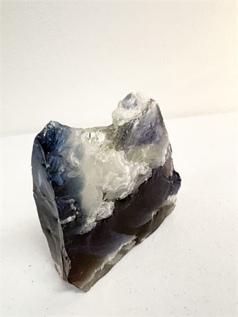 Cobalt Blue & Purple Slag Glass