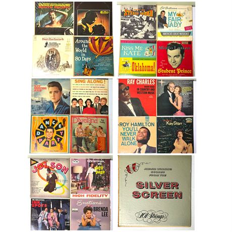Lot of 21 Vintage Records - Elvis, Ray Charles, Patty Paige, Brenda Lee, & More