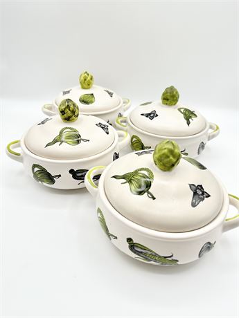 Set of 4 ~ Vtg Lidded Soup Tureens