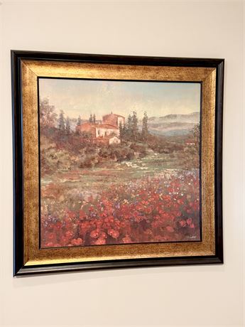 MICHAEL LONGO ~ Provincial Village Large Framed Canvas