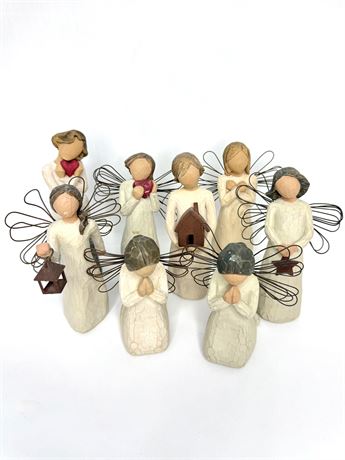 Lot of 8 Vintage Willow Tree Angel Figurines