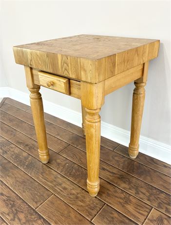 Solid Wood Butcher Block Table