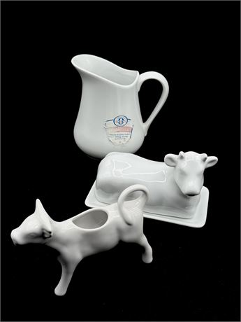 Vtg. White Porcelain Serveware ~ (3) Pieces