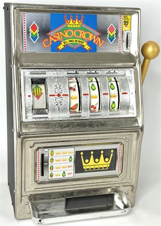 Vintage 1970s Waco Casino Crown Mechanical Slot Machine