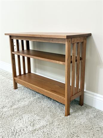 Solid Wood Mission Style Bookcase / Console Table