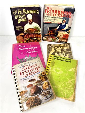 Lot of 6 Louisiana and Southern Cookbooks