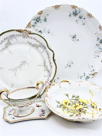 LIMOGES ~ Lot Of 5 Assorted Pattern & Pieces