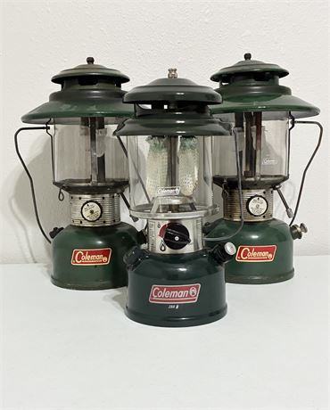 COLEMAN ~ Set of 3 Gas Lanterns