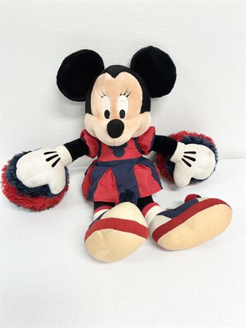 DISNEY ~ Vintage Minnie Mouse Cheerleader Bean Bag Plush